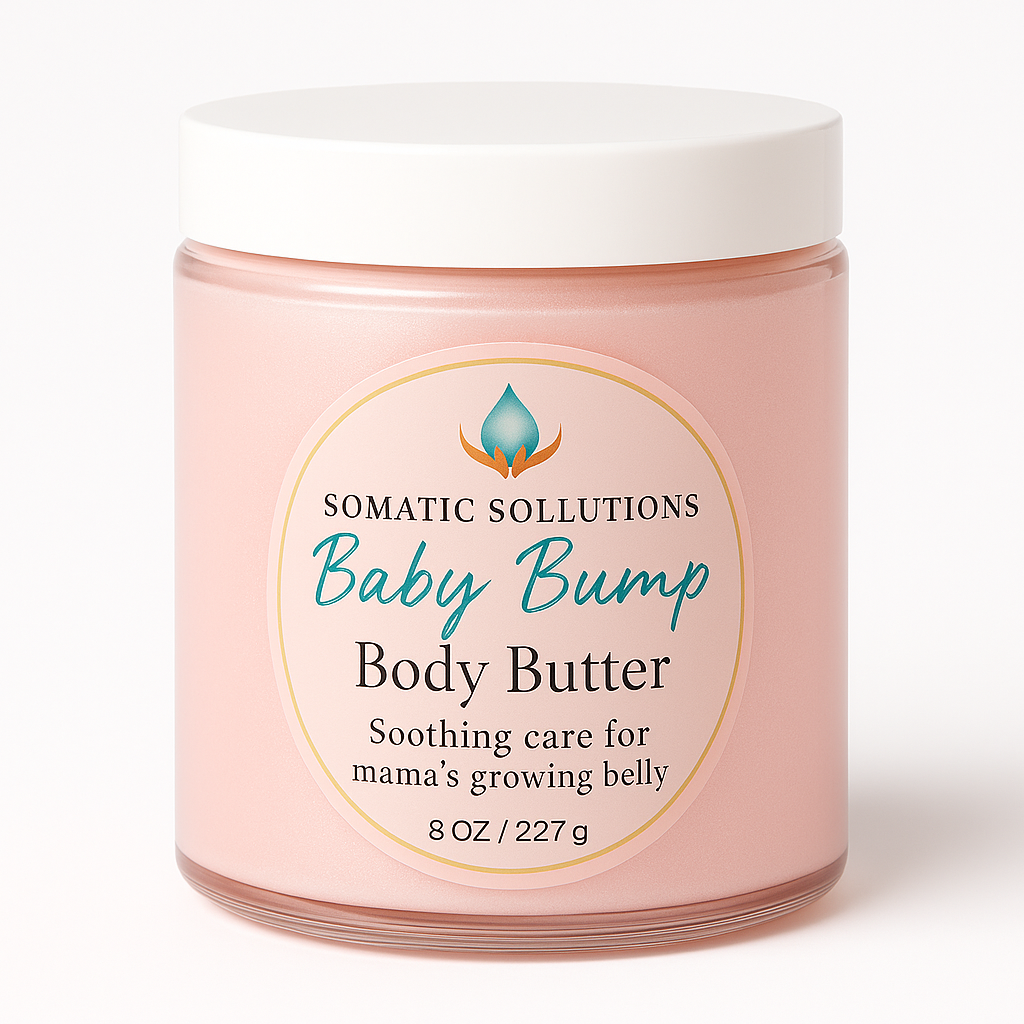 Baby Bump Body Butter - Soft Pink Non-Shimmer  OR Gentle Glow Shimmer 8 OZ