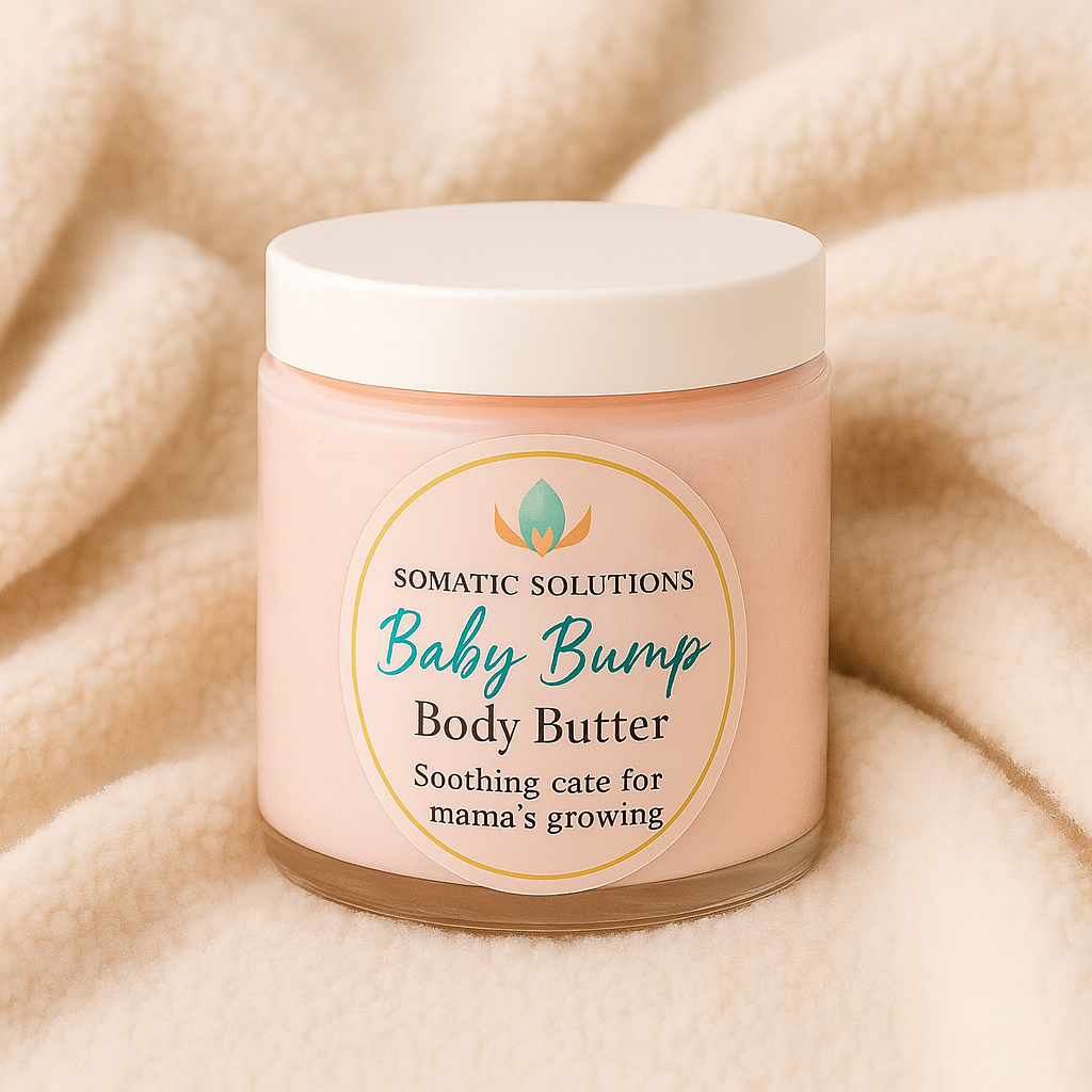 Baby Bump Body Butter - Soft Pink Non-Shimmer Or Gentle Glow Shimmer- 6 Oz