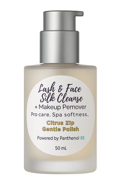 Lash & Face Silk Cleanser + Makeup Remover - Smooth Silk or Gentle Polish 50 ML