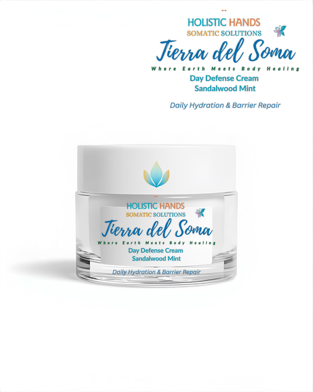 Tierra del Soma Day Defense Cream - Sandalwood Mint (for eczema & sensitive skin) 4 Oz.