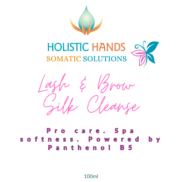 Lash & Brow Silk Cleanse Pro care. Spa softness. Powered by Panthenol B5