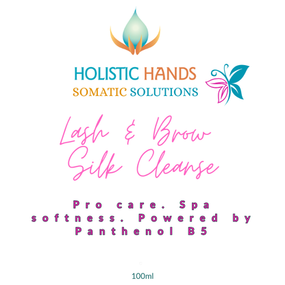 Lash & Brow Silk Cleanse Pro care. Spa softness. Powered by Panthenol B5