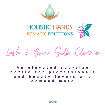 Lash & Brow Silk Cleanse Pro care. Spa softness. Powered by Panthenol B5