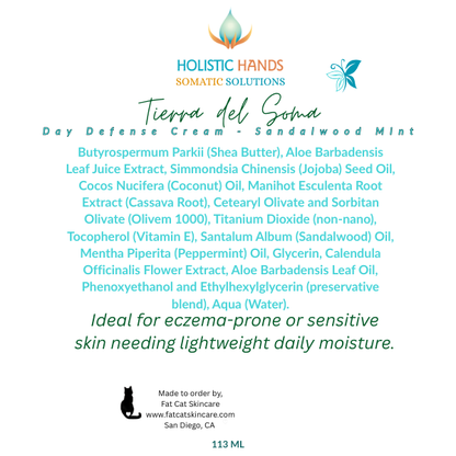 Tierra Del Soma Day Defense Cream - Sandalwood Mint (for eczema & sensitive skin)