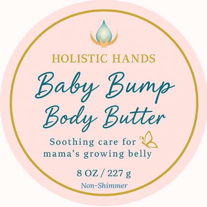 Baby Bump Body Butter - Soft Pink Non-Shimmer  OR Gentle Glow Shimmer 8 OZ