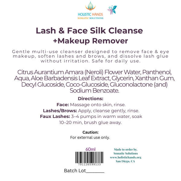 Lash & Face Silk Cleanser + Makeup Remover - Smooth Silk or Gentle Polish 50 ML