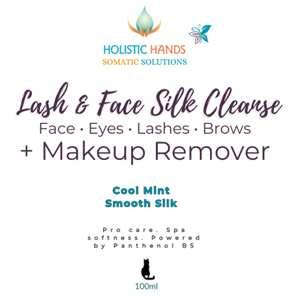 Lash & Face Silk Cleanser + Makeup Remover - Smooth Silk or Gentle Polish 50 ML