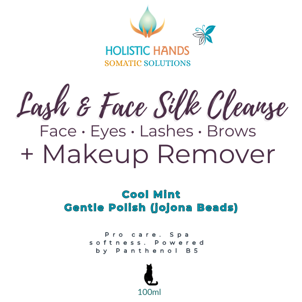 Lash & Face Silk Cleanser + Makeup Remover - Smooth Silk or Gentle Polish 50 ML