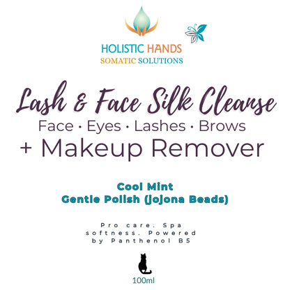 Lash & Face Silk Cleanser + Makeup Remover - Smooth Silk or Gentle Polish 50 ML