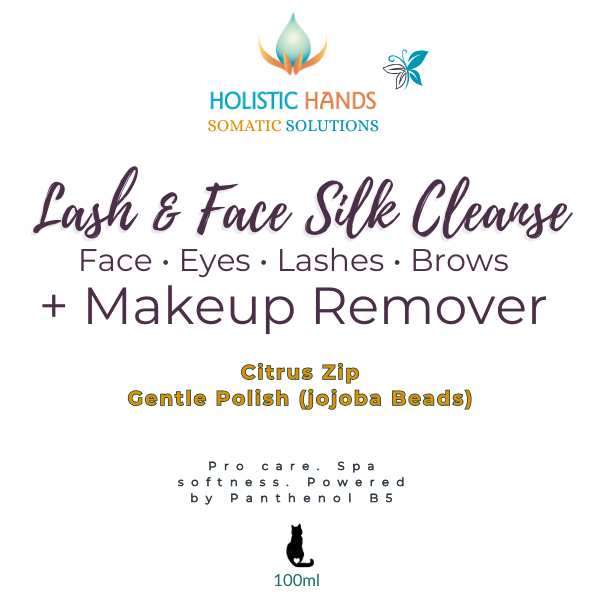 Lash & Face Silk Cleanser + Makeup Remover - Smooth Silk or Gentle Polish 50 ML