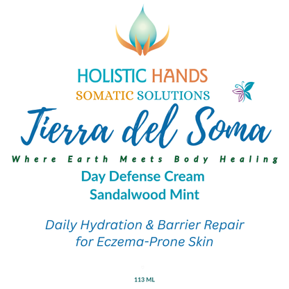 Tierra del Soma Day Defense Cream - Sandalwood Mint (for eczema & sensitive skin) 4 Oz.