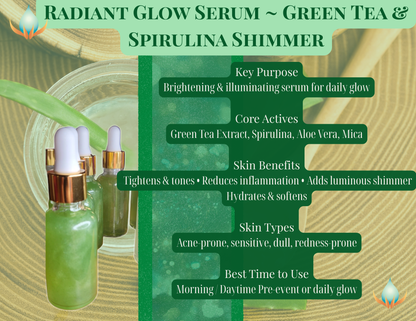 Somatic Radiant  Glow Serum - Green Tea & Spirulina