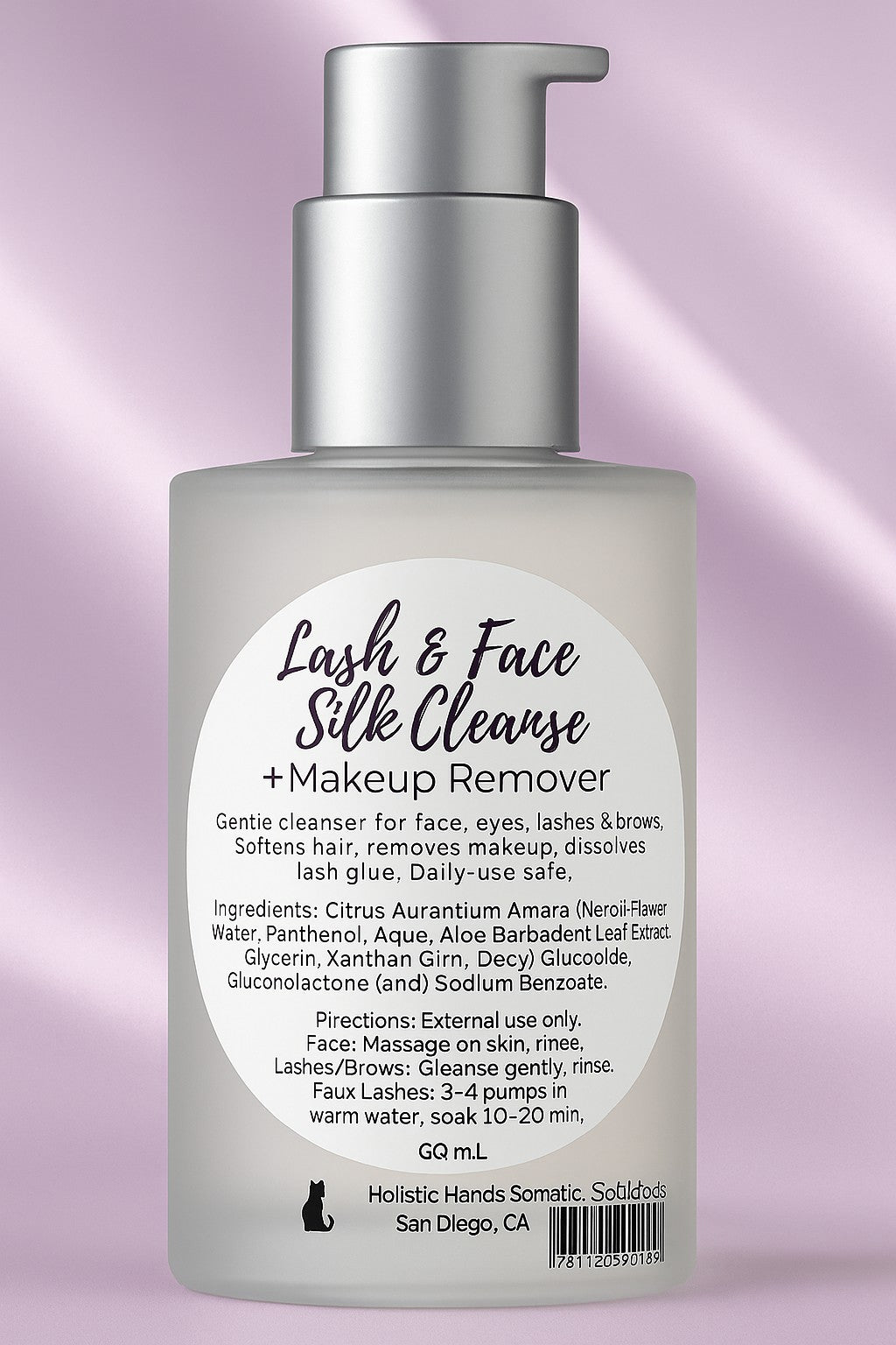 Lash & Face Silk Cleanser + Makeup Remover - Smooth Silk or Gentle Polish 50 ML